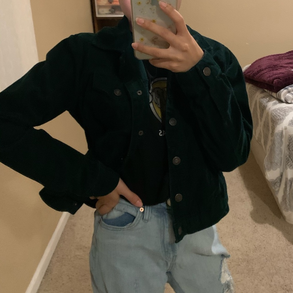 🌿 forest green corduroy jacket